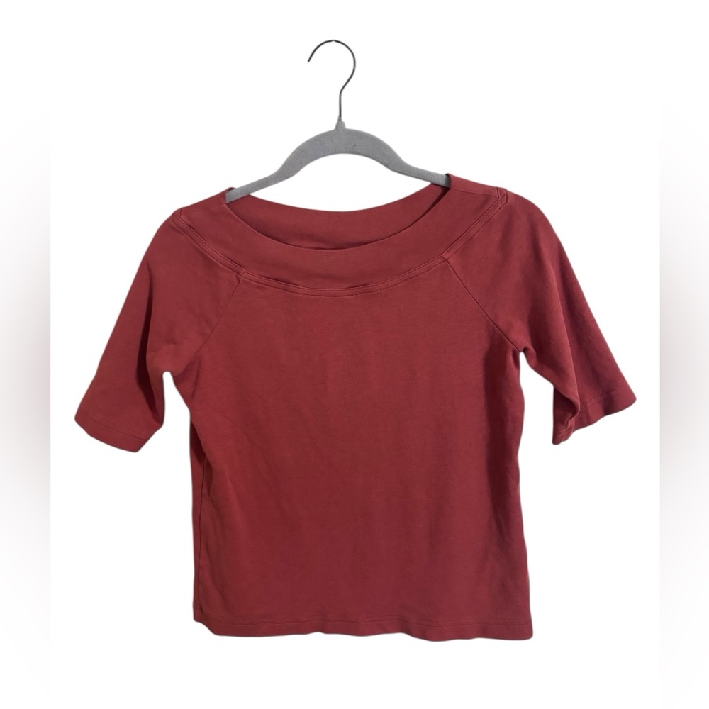 Peruvian Connection Red Short Sleeve Pima Cotton Shirt XS